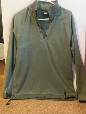 Motionwear Men's Olive Green Quarter-Zip Pullover